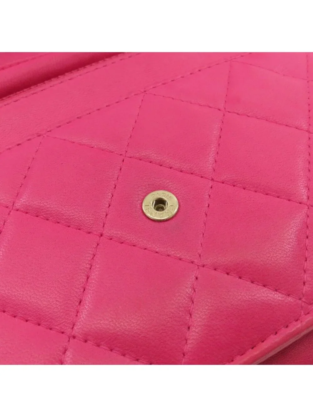 Chanel Chain Wallet Quilted Gold Shoulder Bag Lambskin